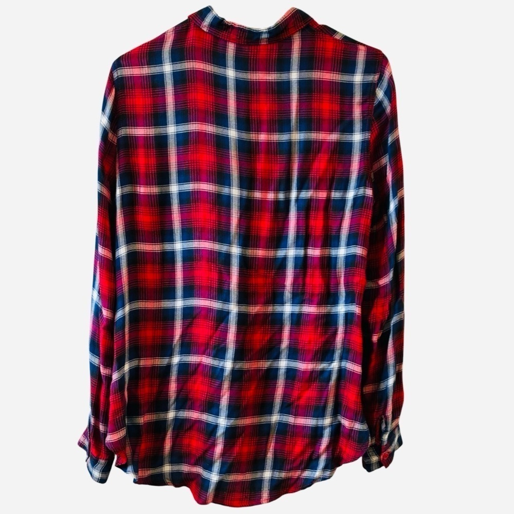 Miss Daisy Plaid Womens Button Down Shirt Size Medium - Picture 4 of 5